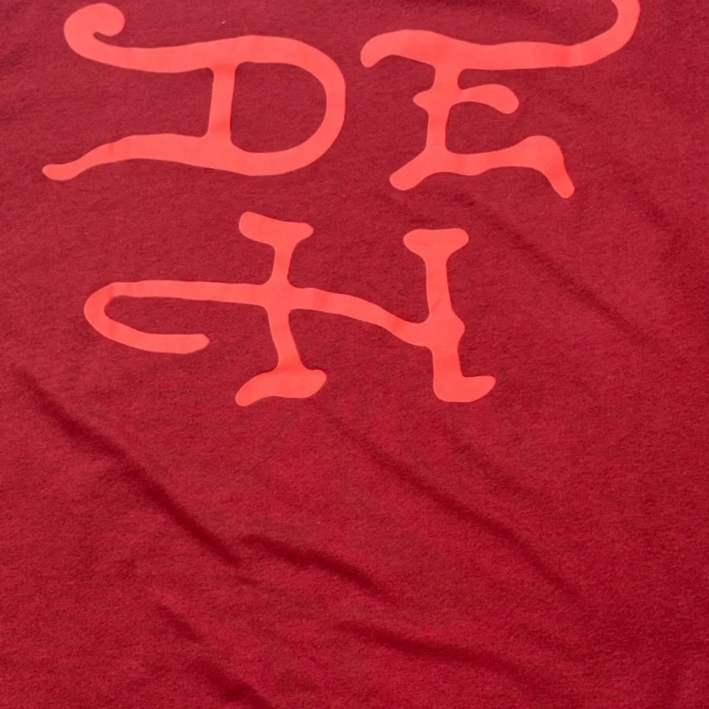 Ed Hardy Red Short-Sleeve Tee with Skull, Snake & Rose Graphic